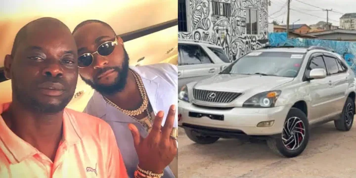 Davido's driver pens appreciation to him for gifting him a Lexus SUV