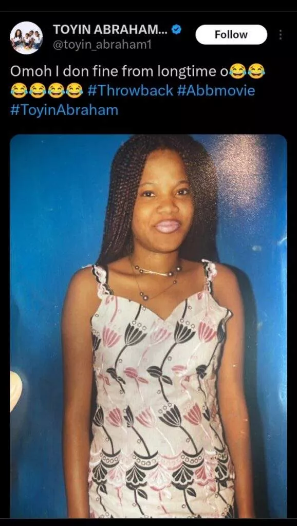 Toyin Abraham faces backlash after sharing her throwback photo