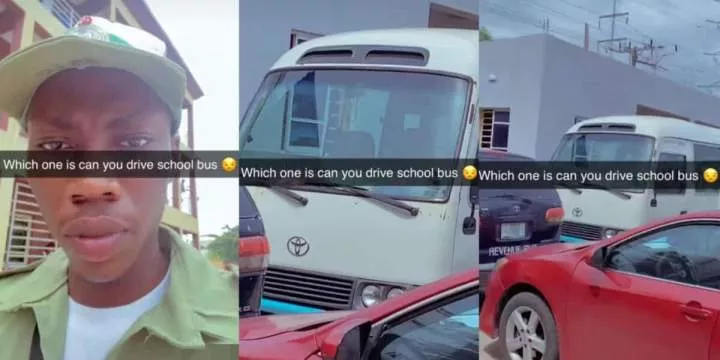 Corper vents as he's asked to become the school's bus driver