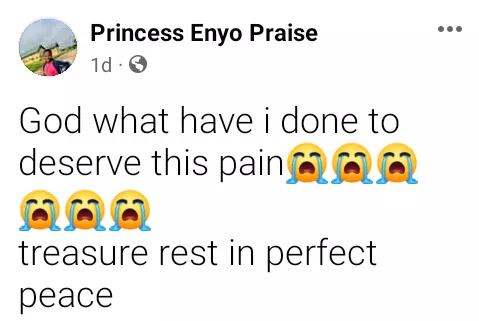 God what have I done to deserve this pain - Nigerian lady mourns her fianc� who died 3 days to their wedding