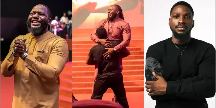 Tobi Bakre blasted for lifting Pastor Jimmy Odukoya on church altar