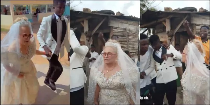 Caucasian woman flies to Africa to marry her young lover