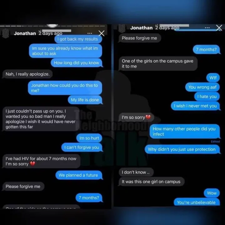 'We'll be okay' - Heartbroken lady shares man's insensitive reply to knowingly infecting her with HIV in US