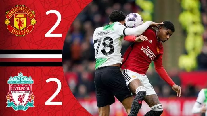 Manchester United 2 - 2 Liverpool (Apr-07-2024) Premier League Highlights