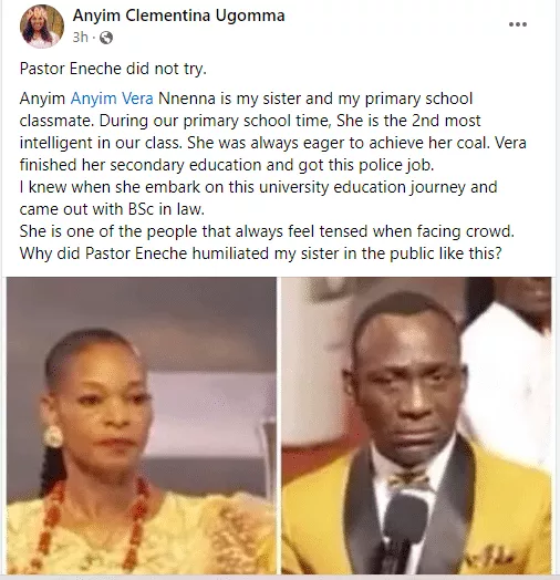 Anyim Veronica's sister speaks following public embarrassment over testimony by Pastor Paul Enenche