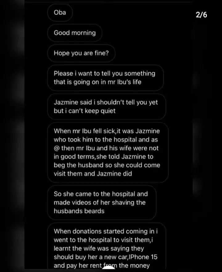 Leaked chat exposes Mr Ibu's wife and her alleged plans