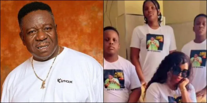 Late Mr Ibu's wife Stella Maris and kids remember him one year after burial