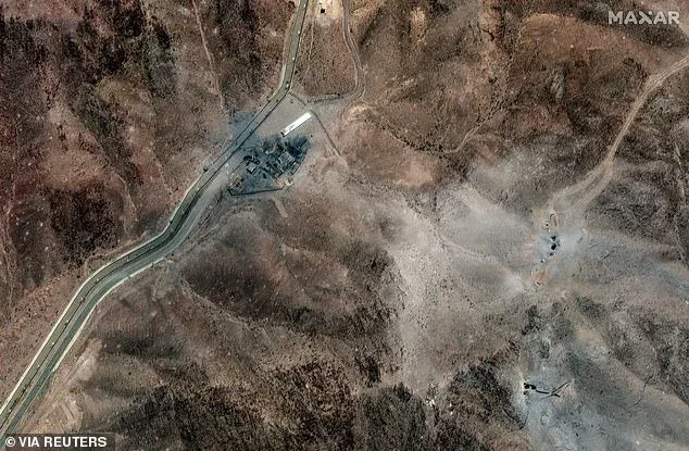 A satellite image shows new airstrike craters on the perimeter of the Fordow Fuel Enrichment Facility