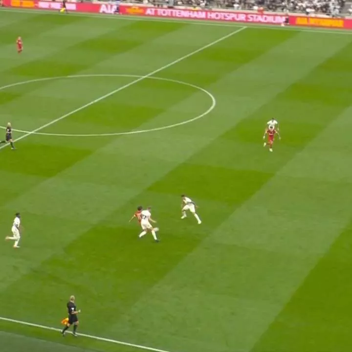 Luis Diaz goal ruled out for offside against Tottenham -- Credit: X