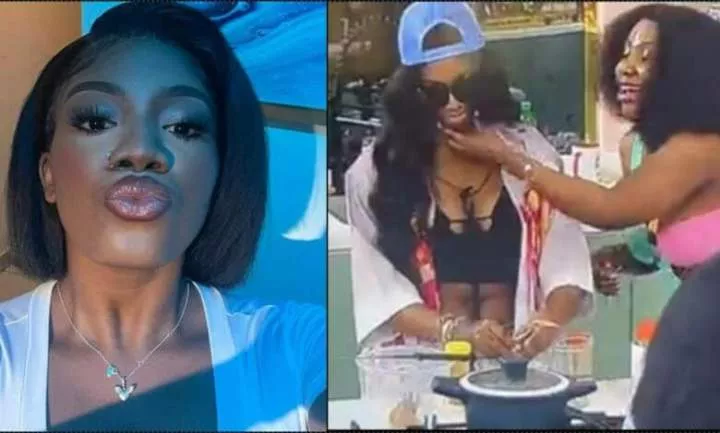 Mercy Eke teases Angel as she cooks for Soma in a cute outfit (Video)