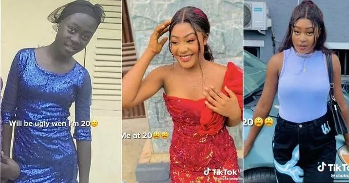 "Which cream she dey use?" - Transformation of 20-year-old Nigerian girl gets tongues wagging (Video)