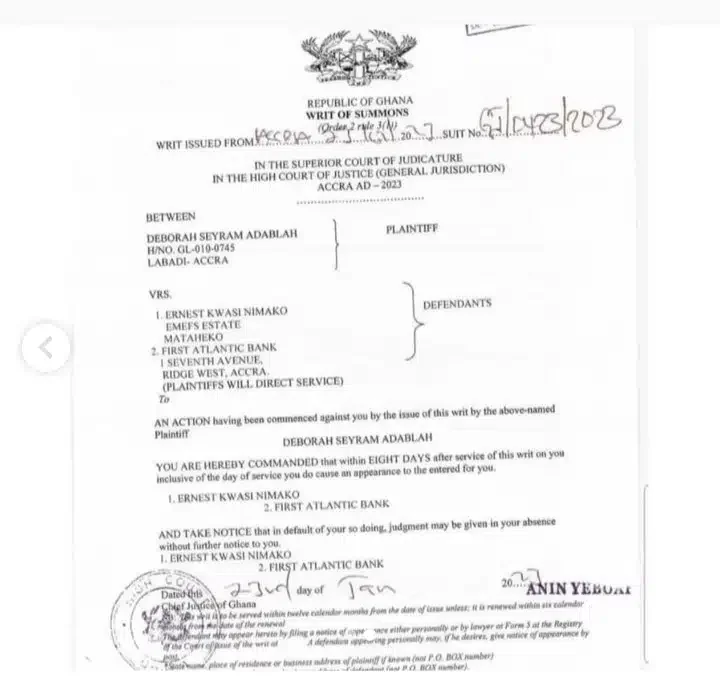 Side chick sues sugar daddy to court for failing to take care of her, demands car, cash and 2 years rent