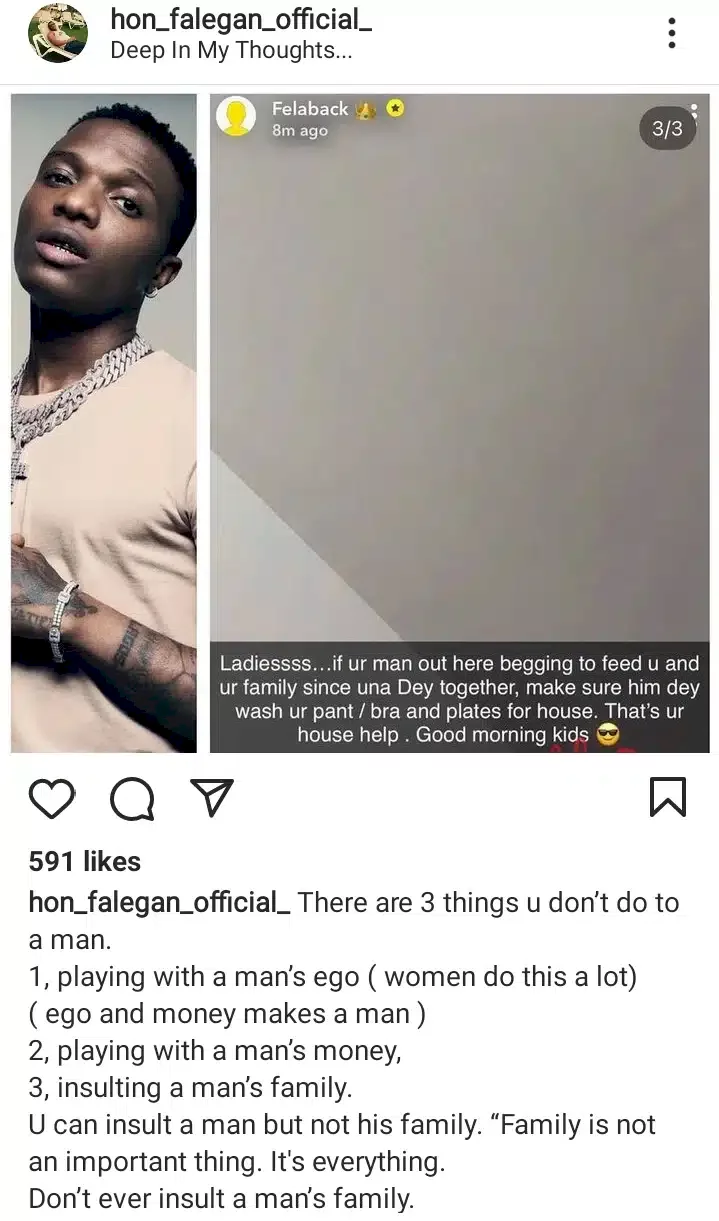 'There are 3 things you don't do to a man' - David Falegan enumerates, sides with Mr Jollof, berates Wizkid for going too far