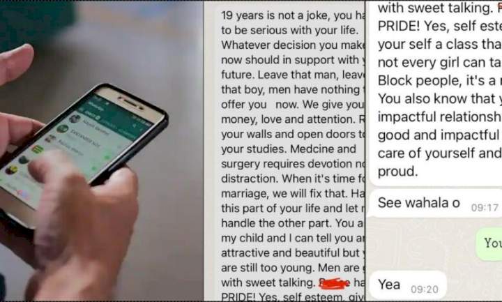 Father pens advice to 19-year-old daughter after flaunting her boyfriend