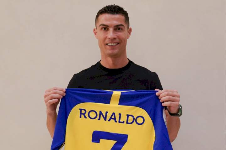 Cristiano Ronaldo shows off ripped body in Instagram post of Al-Nassr medical as former Manchester United star arrives for unveiling at new club in Saudi Arabia