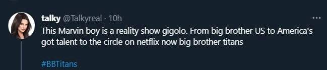 'Reality show gigolo' - Reactions trial #BBTitans' Marvin after being recognized from multiple shows