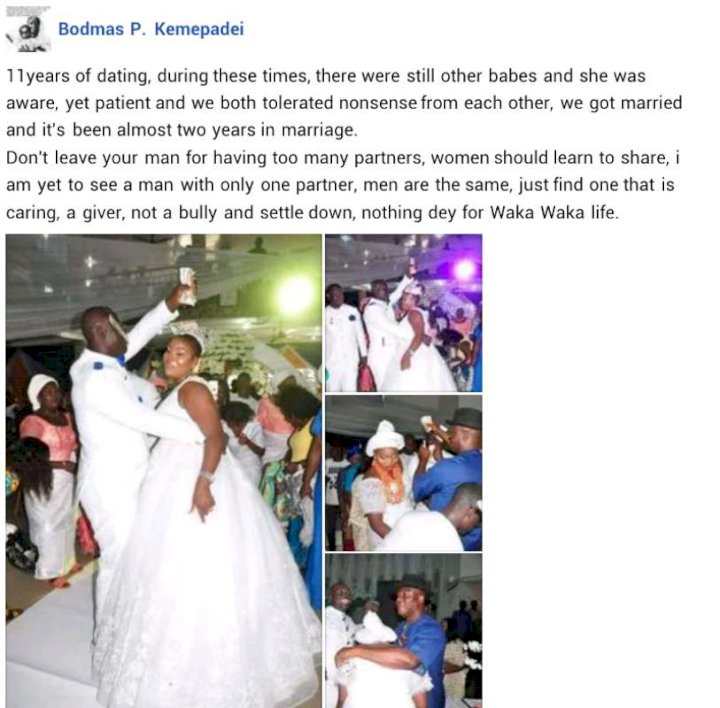 'Learn to share your man' - Man celebrates second anniversary with woman he dated for 11 years