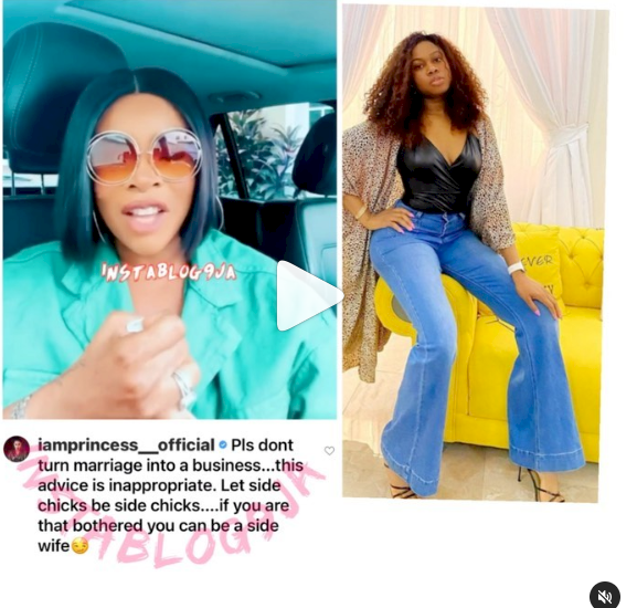 'Don't turn marriage into a business, let side-chicks be' - TV personality, Princess Onyejekwe tells Laura Ikeji