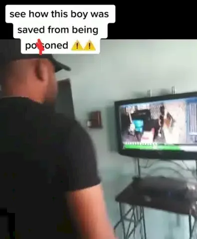 Moment CCTV exposes lady trying to poison her friend (Video)