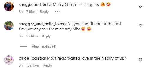 'Most reciprocated love in the history of BBN' - Reactions as Bella and Sheggz are spotted as couple for the first time