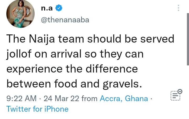'I have more energy than your country is able to supply' - Ghanaian OAP, Nana Aba blasts the living daylight out of a Nigerian troll