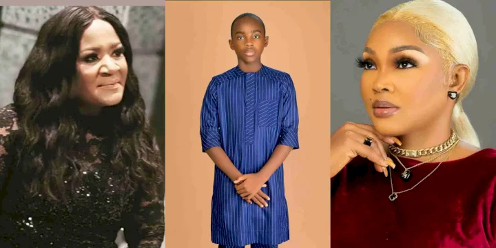 Mercy Aigbe's husband's first wife, Funsho calls her out for celebrating son's birthday in her house