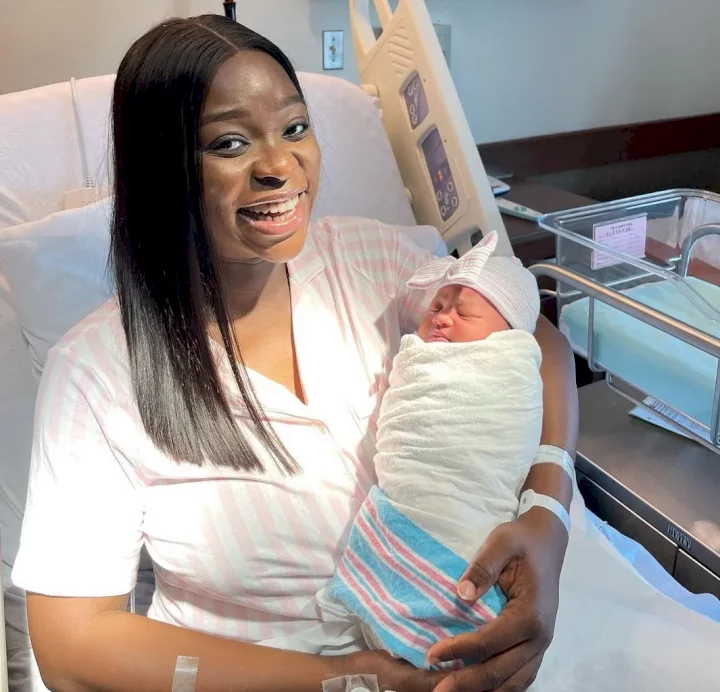 Media personality, Tomike Adeoye, and husband welcome their first child, a girl