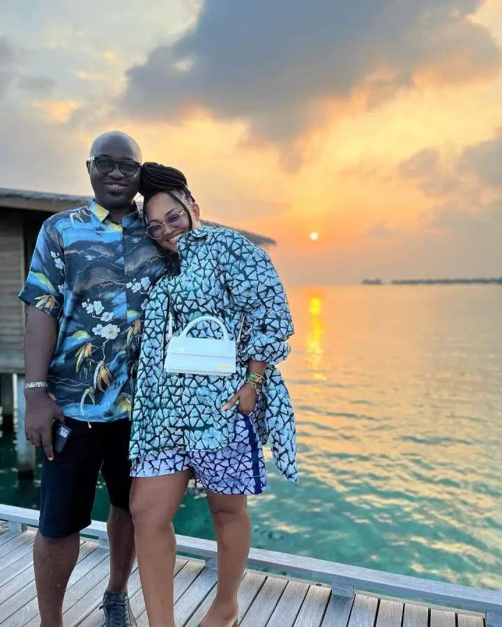 Mercy Aigbe shares vacation with husband Adeoti at Maldives (Video)