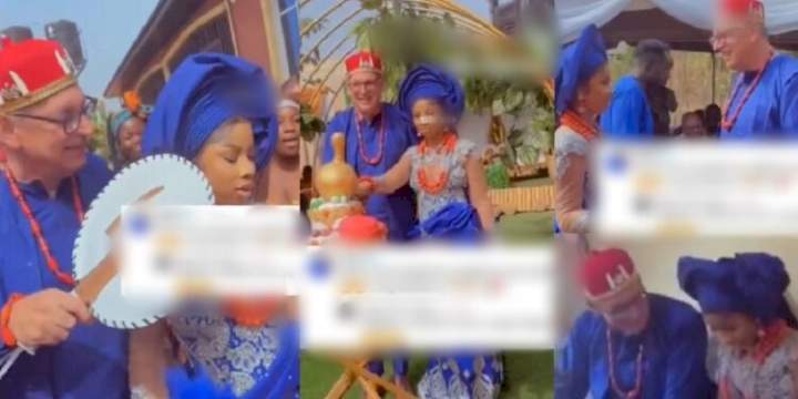 Nigerian lady replies man who called her husband 'grandfather' after she shared videos from her wedding online (Watch)