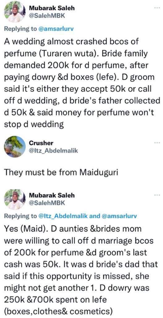 Man narrates how a wedding almost crashed because of perfume