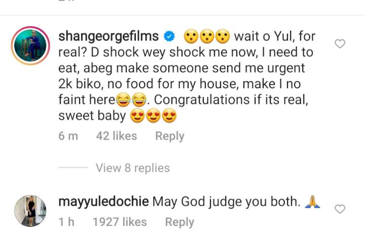 Nigerians troop to Yul Edochie's IG account to react following news he welcomed a child with actress Judy Austin Muoghalu