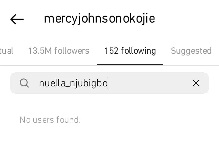 Mercy Johnson unfollows Destiny Etiko, Nuella Njubigbo, others over alleged political issues