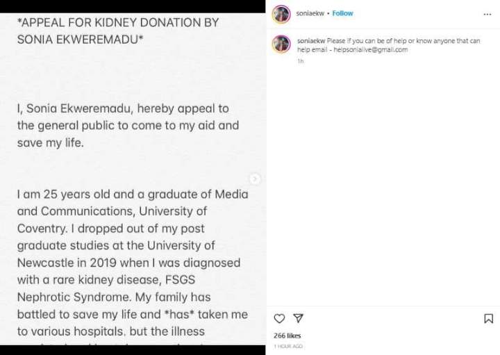 'Someone should donate a kidney for me in the name of God' - Ike Ekweremadu's daughter begs Nigerians