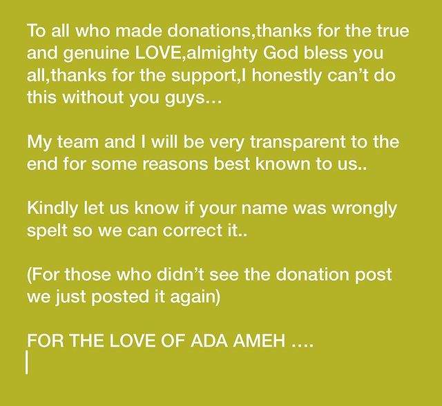 'Where are the celebrities?' - Reactions as Empress Njamah unveils list of donors to late Ada Ameh's mother