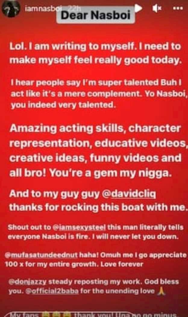 Low budget OBO: 'It gave me recognition' - Nasboi appreciates Davido and others