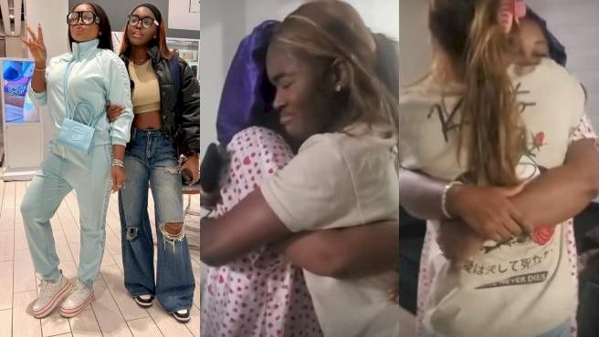 Emotional moment Mercy Aigbe and daughter tear up as they reunite (Video)