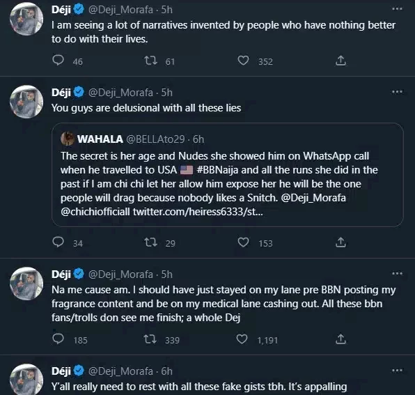 BBNaija's Deji reacts to allegations of being gay, addresses claims of dumping Chichi