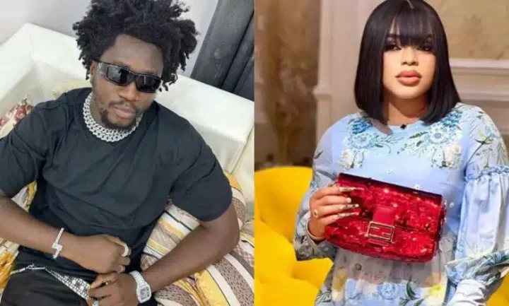 "This boy is misleading our ladies" - Nasboi knocks Bobrisky after he showed off N15M cash gift from lover