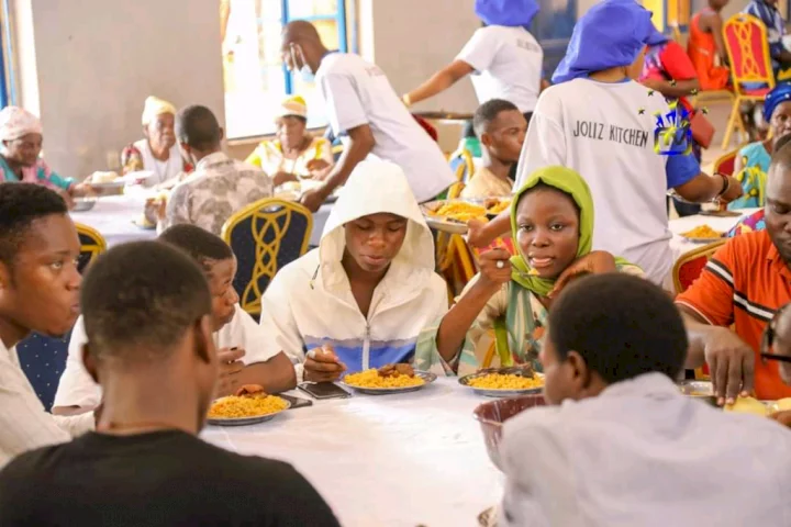 So all these lazy youths can't afford food for themselves: Reactions As Apostle Johnson Suleman Free Food Restaurant Continues