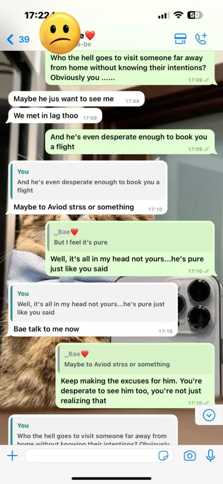 'Relationship is not for me' - Man laments as his girlfriend begs for permission to go spend time with Abuja guy