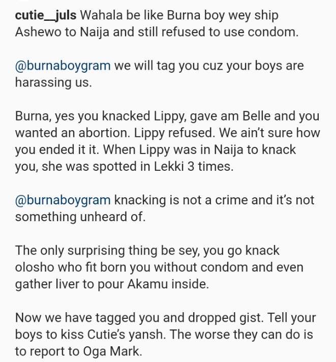 BurnaBoy accused of impregnating runs girl and demanding abortion