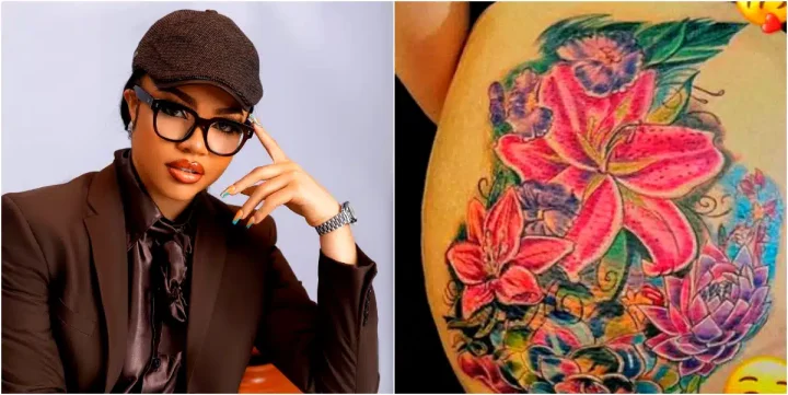 "Giving Cardi B vibes" - Mixed reactions as Nengi spends N17 million on butt tattoo