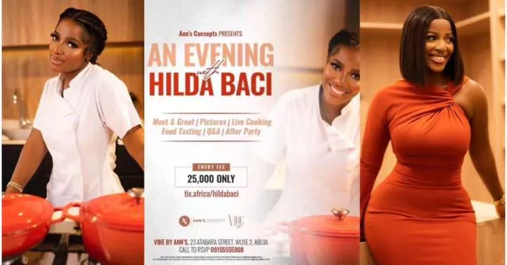 "My babe dey do am for free" - Hilda Baci under fire for reportedly charging N25,000 to watch her cook in Abuja