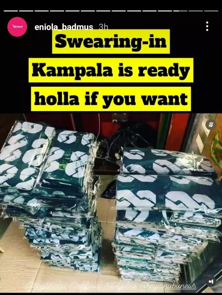Tinubu Eniola Badmus swearing-in fabric