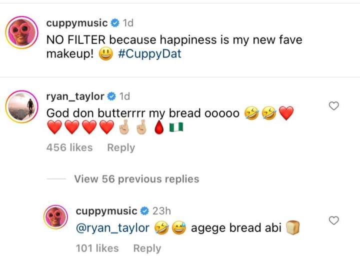 'God don butter my bread' - DJ Cuppy's fiancé, Ryan Taylor gushes over her; she reacts