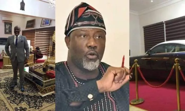 "Taxpayers money" - Reactions as senator Dino Melaye parks multi-million naira cars in his living room (Video)