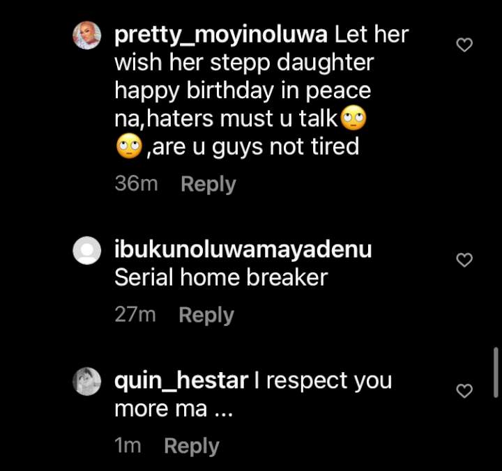 'After stealing her dad from her mom' - Mercy Aigbe dragged to filth for celebrating stepdaughter on her birthday (Video)