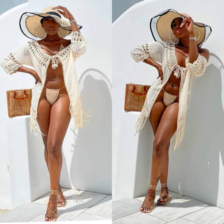 Actress Dorcas Fapson flaunts her body in series of sultry photos as she vacations in Mykonos