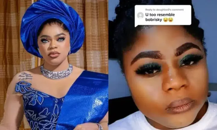 Lady goes ballistic on troll who compared her looks to that of Bobrisky (Video)