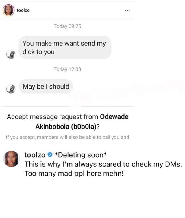 'This is why I'm always scared to check my DM' - OAP Toolz shares disturbing chat from follower